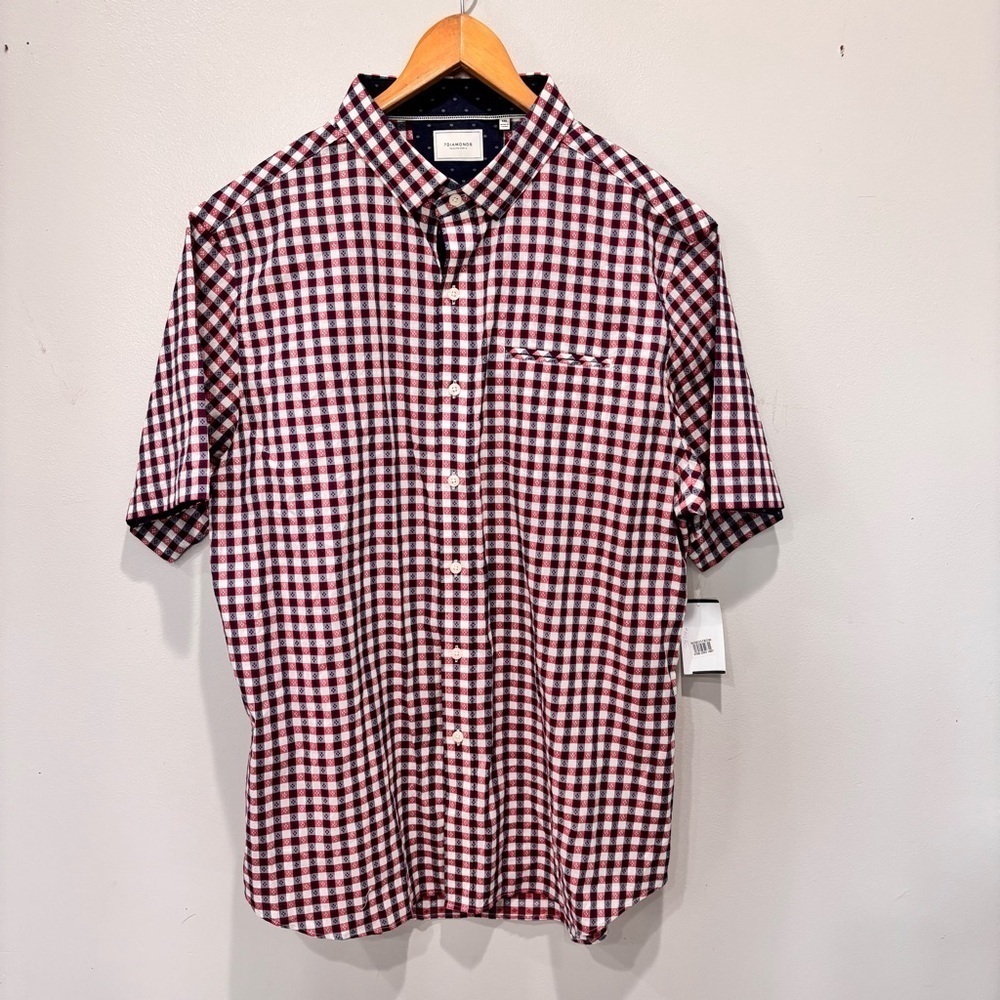 7 Diamonds Slip Stream Button Down Polo Shirt Men’s Size XXL NEW